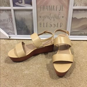 SOLD! J. Jill Wedge Sandal Nude